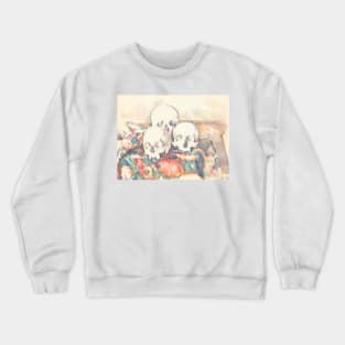 The Three Skulls by Paul Cezanne Crewneck Sweatshirt